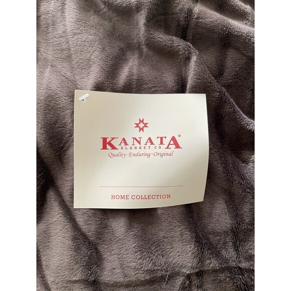 Willowtree Sherpa Fleece Throw Blanket Brown Polyester Soft Cozy Kanata NWT - Picture 3 of 12